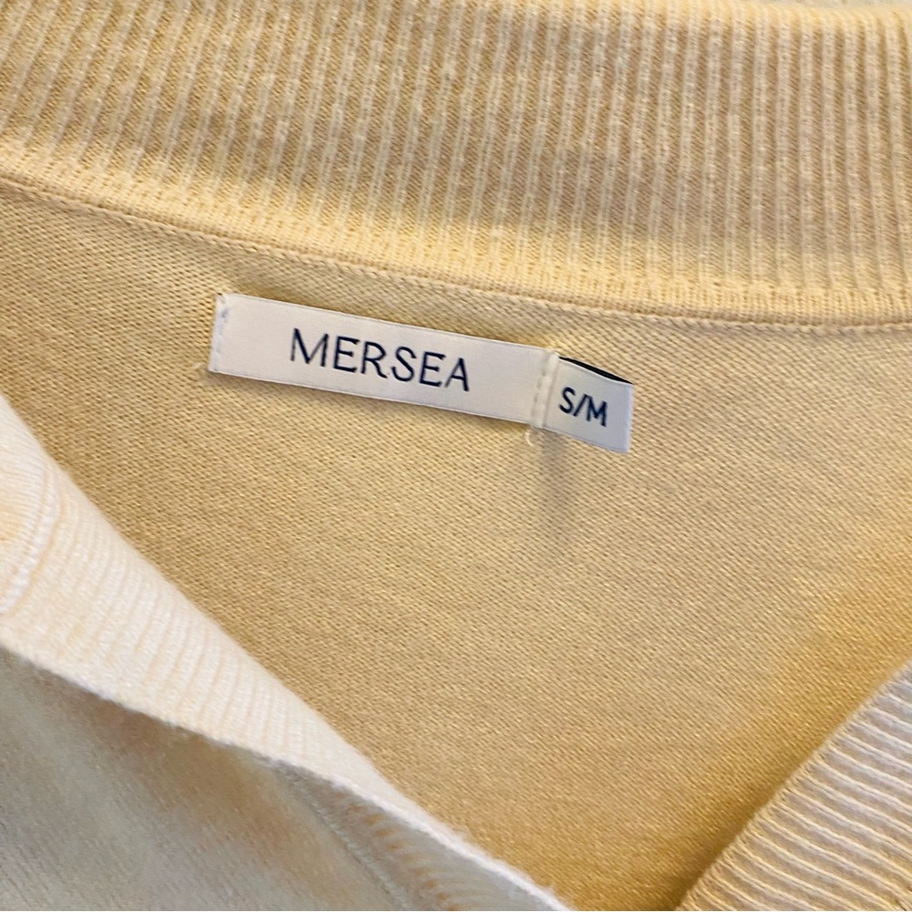 Mersea Striped V-Neck Sweater - Navy and White - Picture 6 of 8